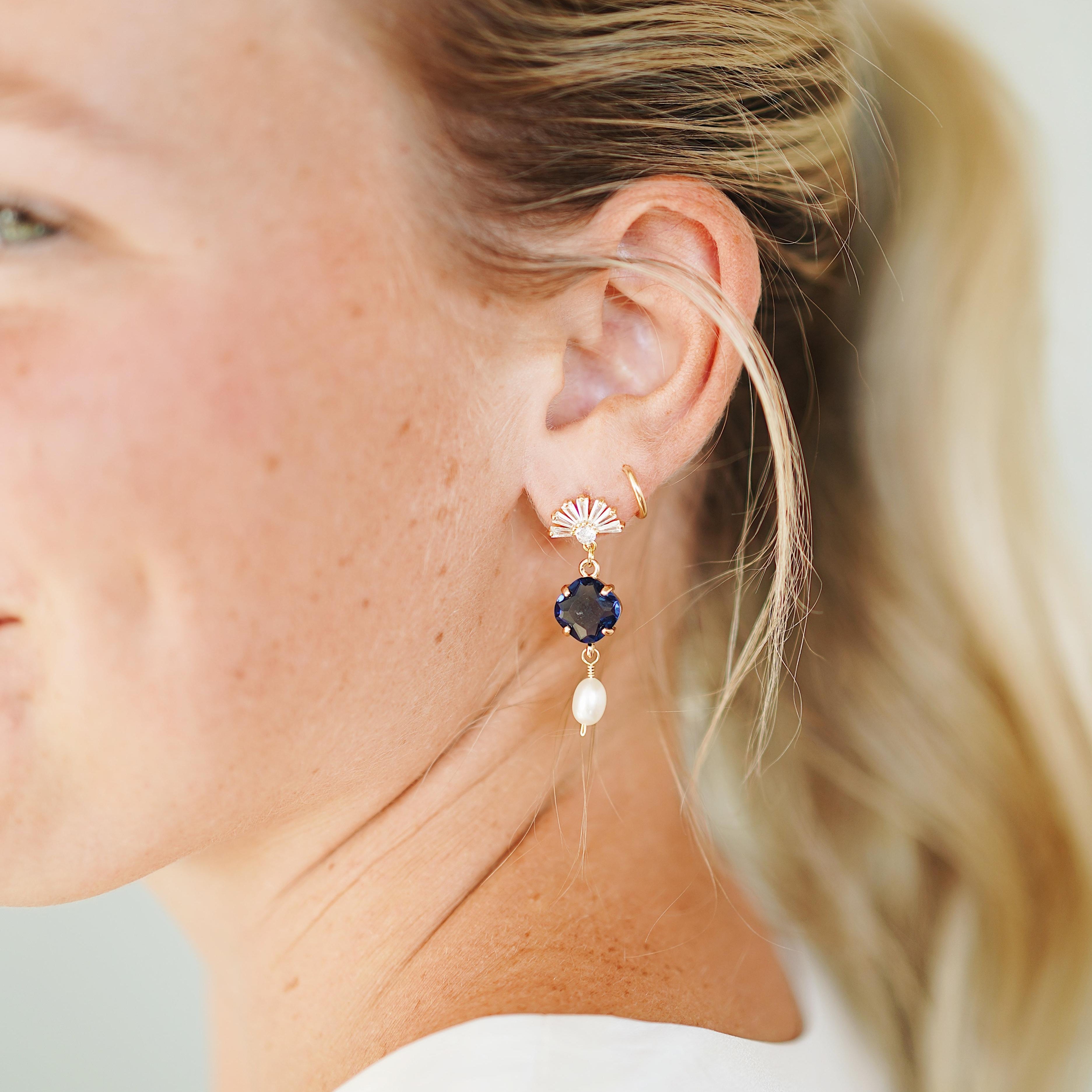 POS: Crystal Pearl Earrings