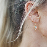 Triangle Turquoise Huggies