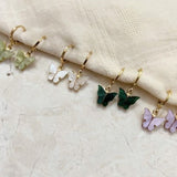 Mother of Pearl Butterfly Huggie