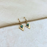 Triangle Turquoise Huggies