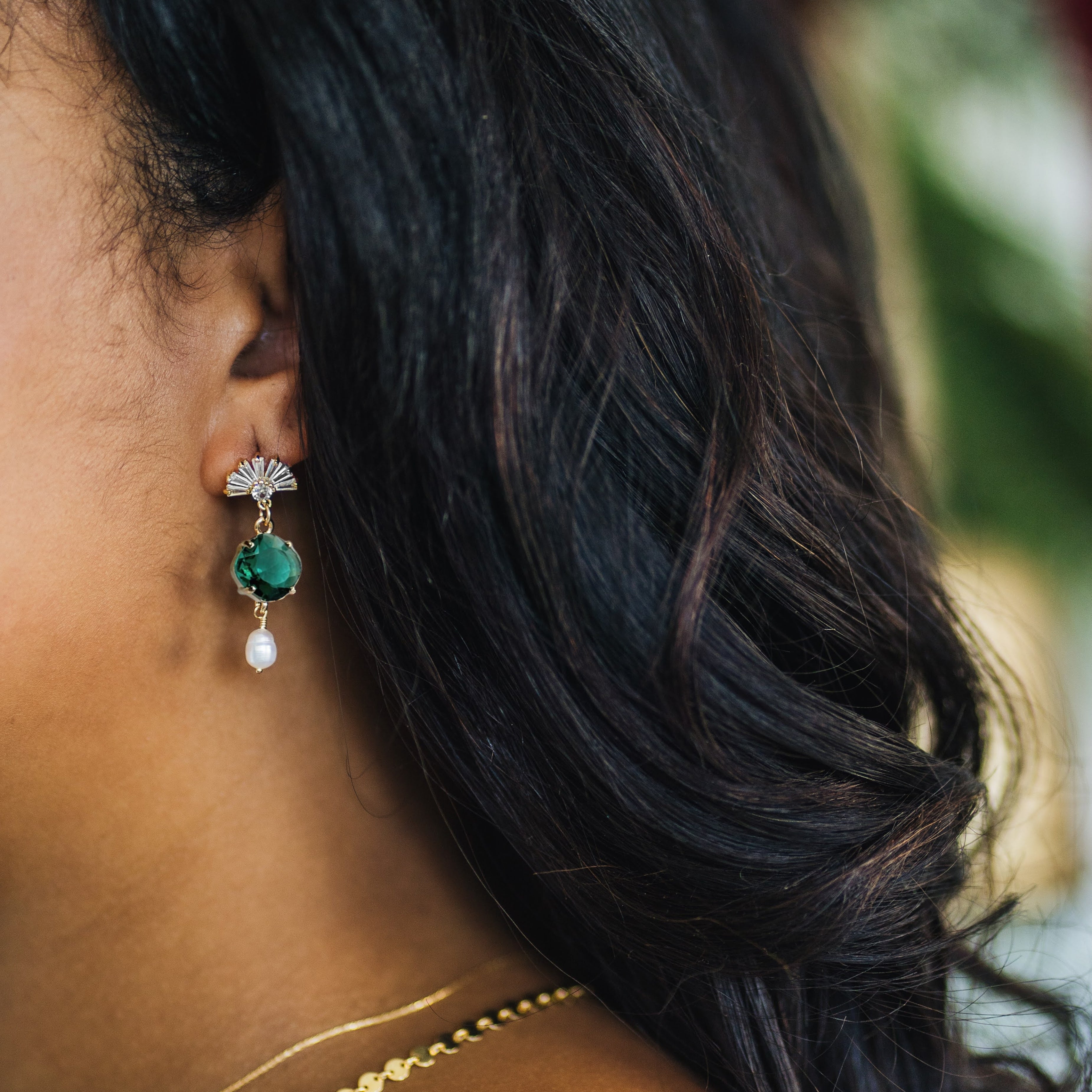 Crystal Square Earrings