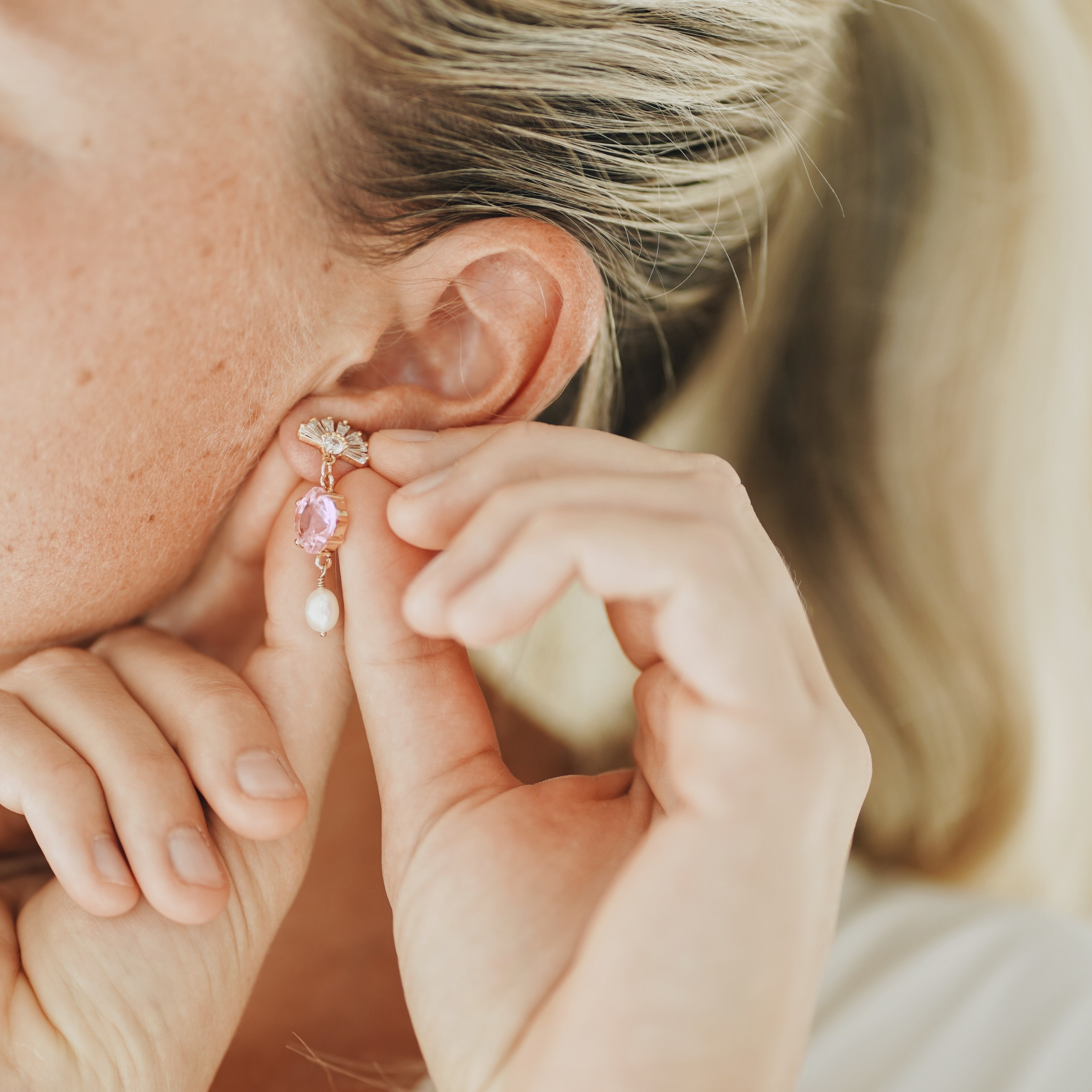 Crystal Square Earrings