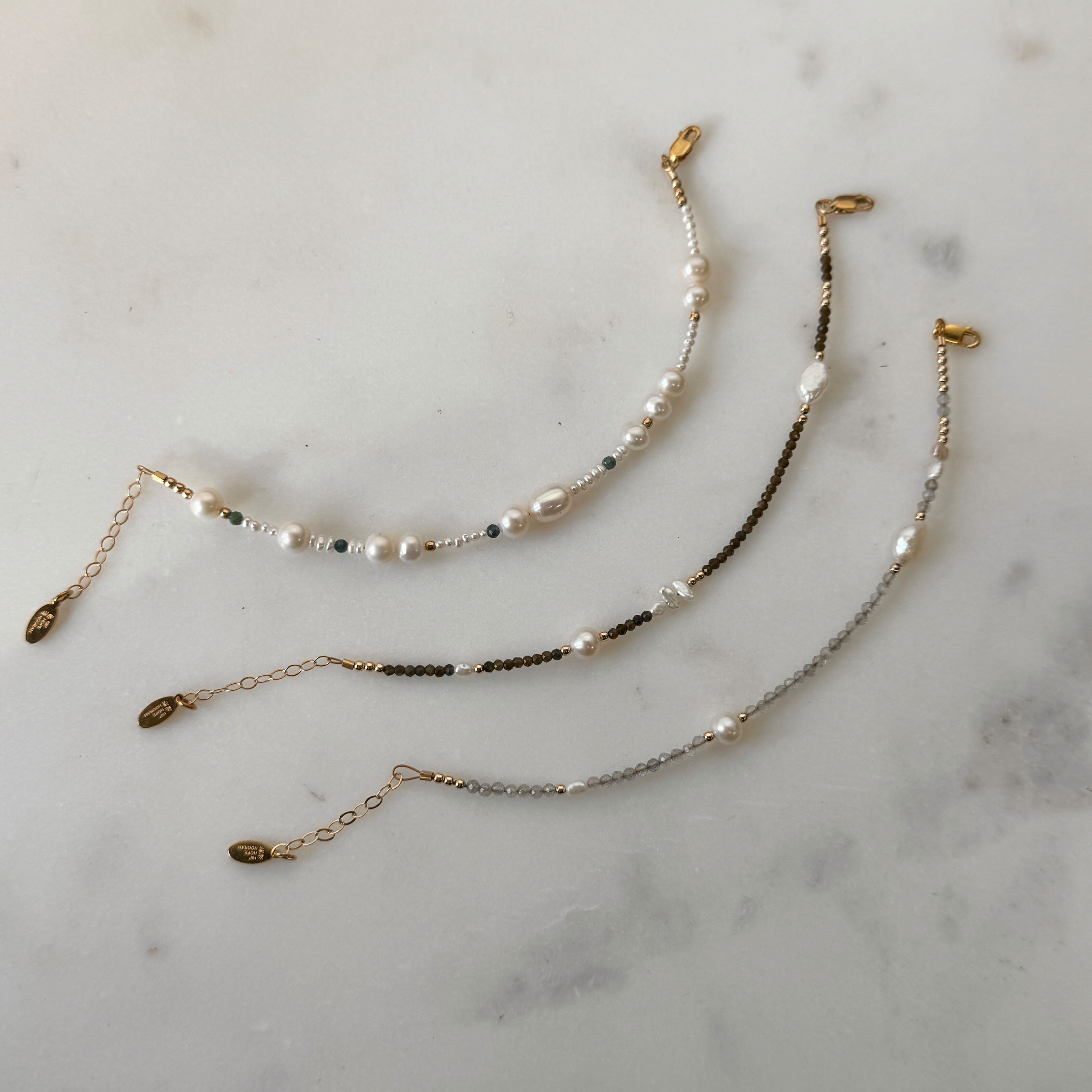 Delicate Pearl Gemstone Bracelet