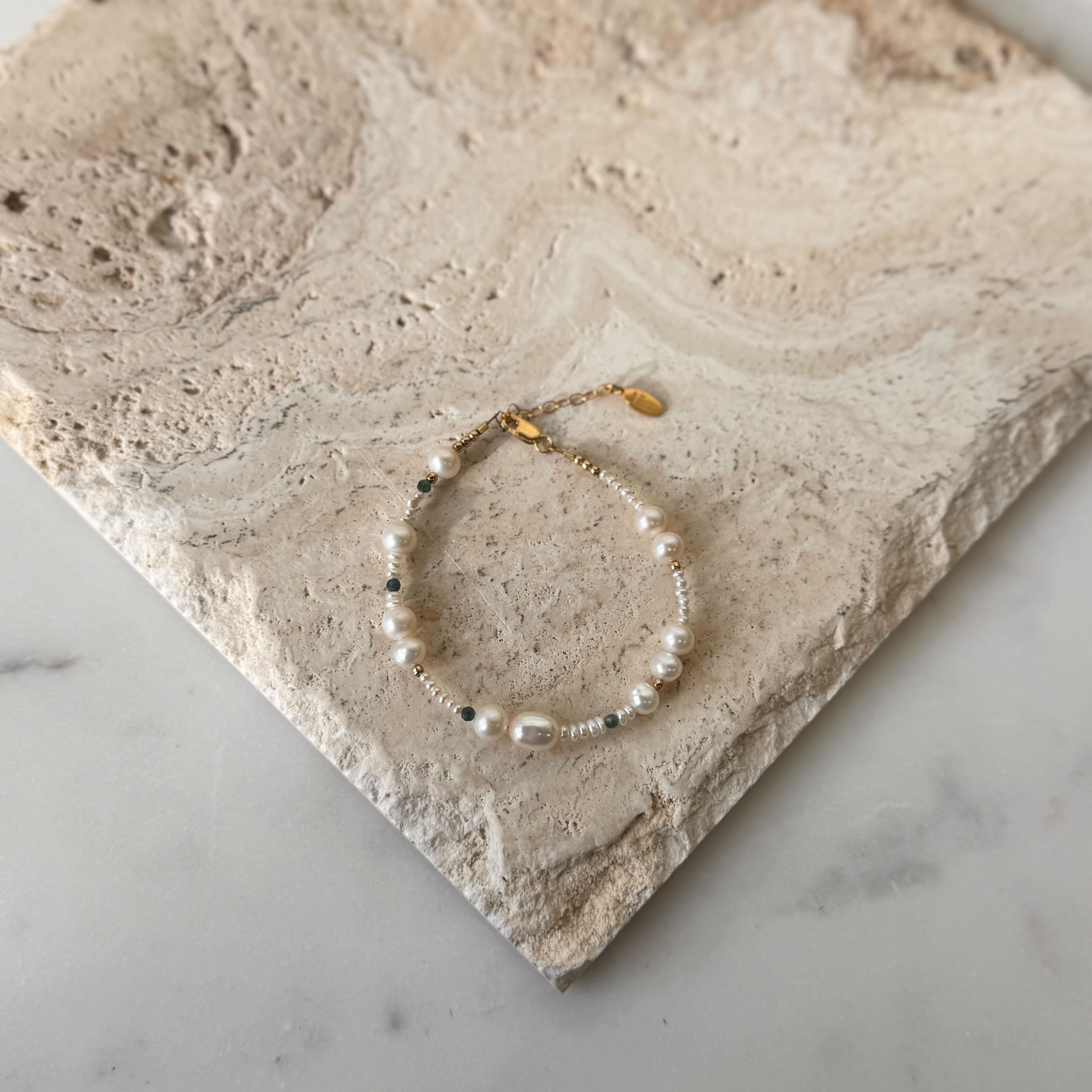 Delicate Pearl Gemstone Bracelet