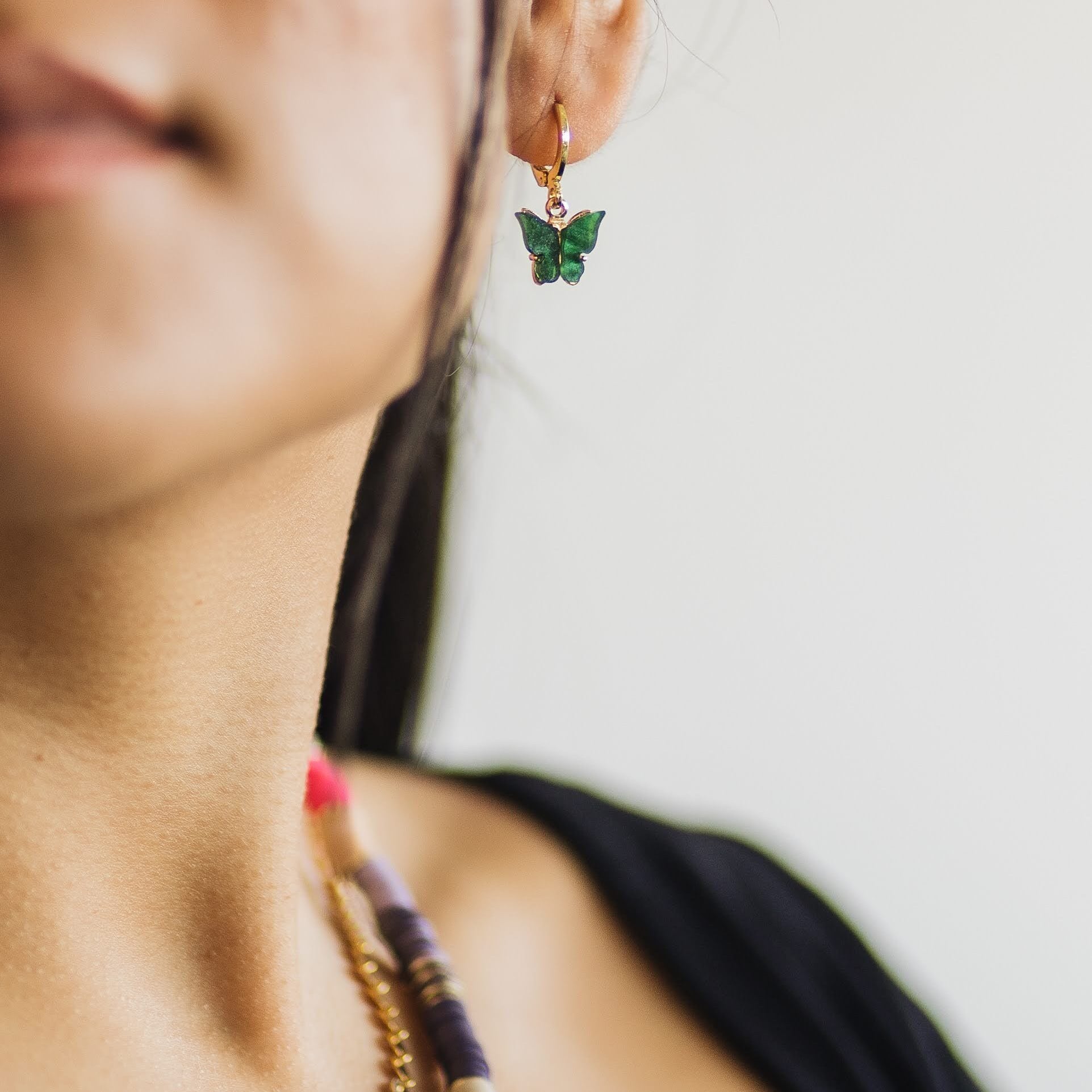 Mother of Pearl Butterfly Huggies