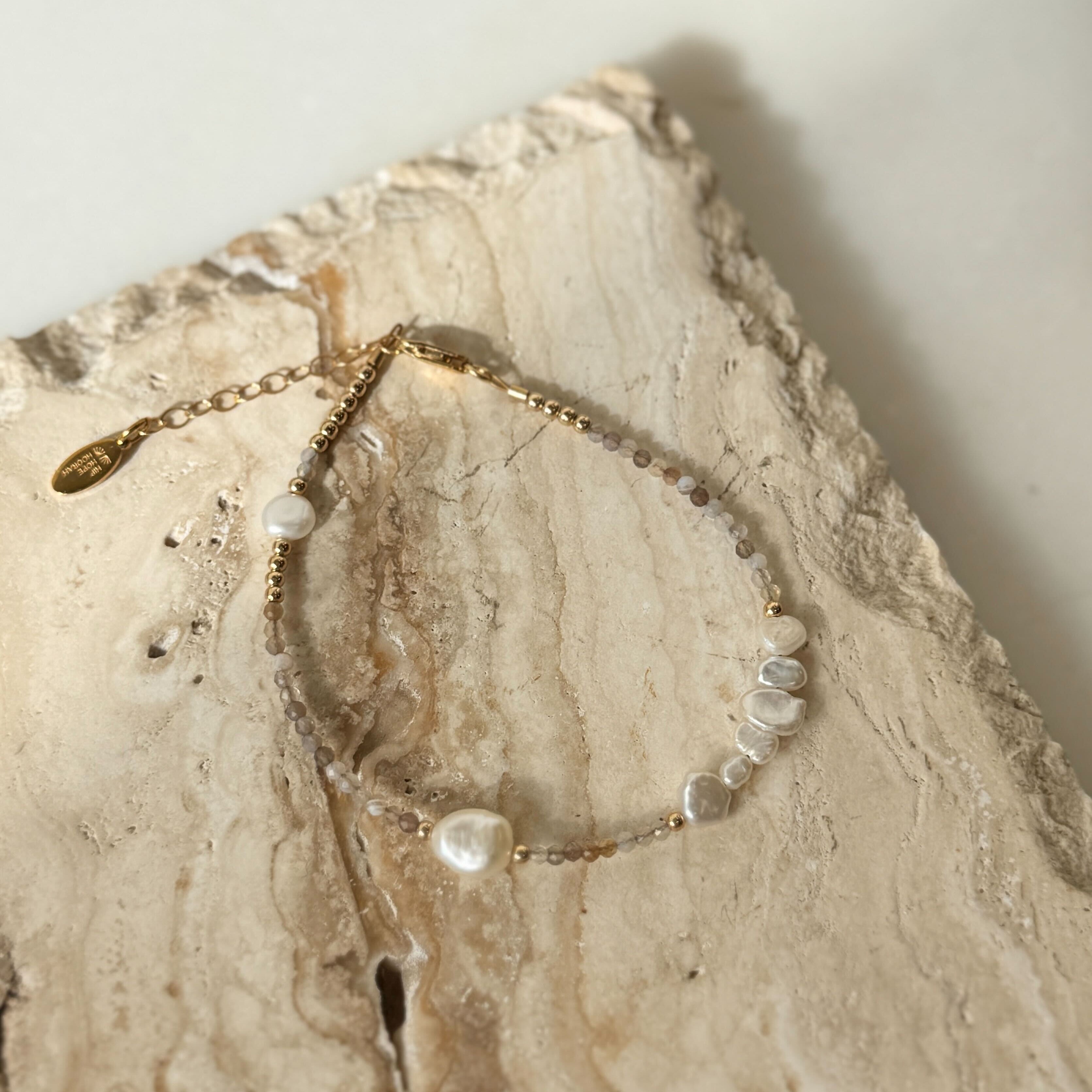 Delicate Pearl Gemstone Bracelet