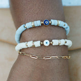 Evil Eye Heishi Bracelet