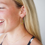 Neon Beaded Hoop
