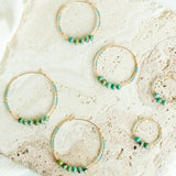 Turquoise Rondelle Hoop