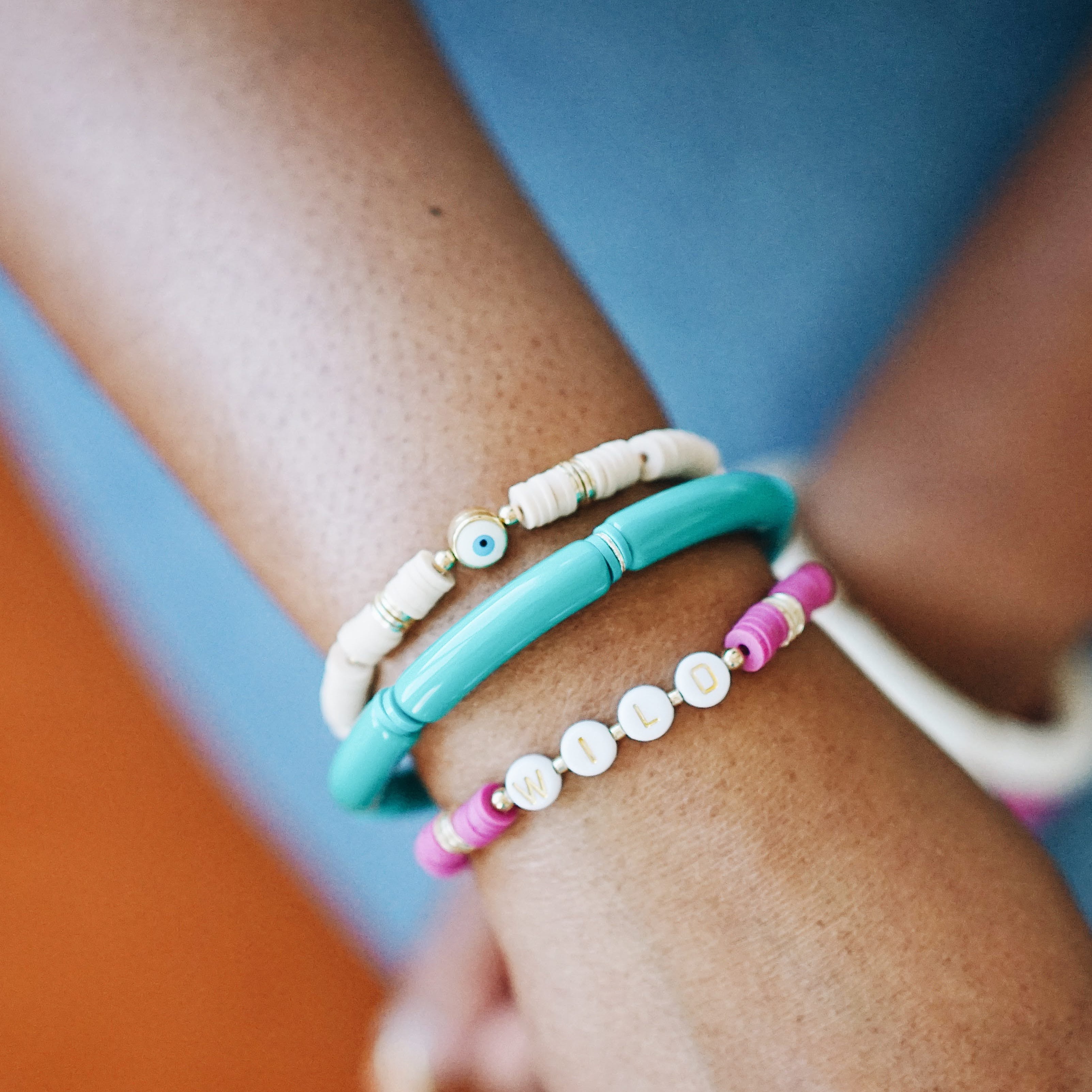 Evil Eye Heishi Bracelet
